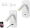 Towwoo Leselampe Wandmontage mit USB Anschluss, 3W + 9W 3000K LED Warmweiß Bettlampe, Verstellbarer Strahler Innen Wandlampe Schlafzimmer mit Schalter für Schlafzimmer Hotels (Weiß) (Weiß, 2 Stück)