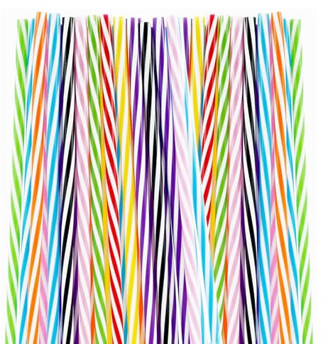 MAEXUS® Strohhalme Plastik Bunte 23cm【50 Stück】Plastik Strohhalme, TrinkröHrchen Trinkhalme Plastik, Wiederverwendbare Plastikstrohhalme für Den TäGlichen Gebrauch - Zufällige Farbe