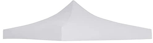 Tidyard Toit de Tente de Réception 3 x 3 m Blanc, Toit de Remplacement Gazebo, Couverture Supérieure de Tente Pavillon, Tonnelle Tente Abri Soleil