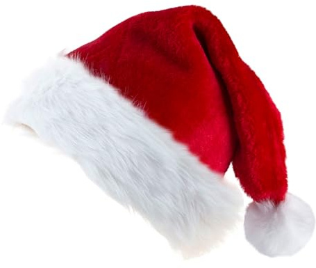 AYNKH Christmas Hats, Essential items for Christmas season, Deluxe Plush Santa Hat, Thicken Comfortable Classic Red Christmas Hat, for Christmas New Year Festive Theme Party,Unisex