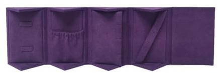 YIZITU Elegante estuche enrollable para joyas, multiusos, contenedor de joyería de viaje con compartimentos espaciosos para mujeres y niñas