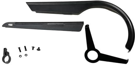 Pegciuho Carter de Protection de Chaîne de Vélo 48-52 Dents, Protection de Pédalier, Boîtier de Protection Universel pour Vélo, Pièces de Rechange, avec Queue Fixe