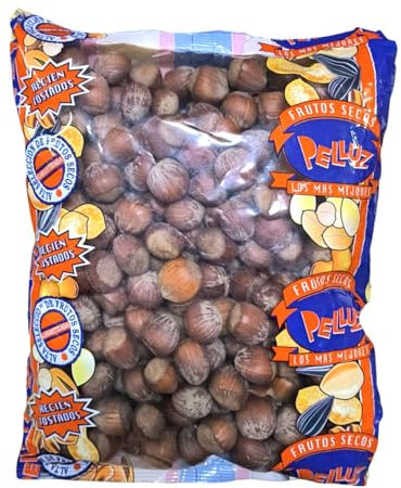 Avellana Natural con Cáscara 1 Kg - Avellana Cruda - Fruto Seco - Snack Saludable - Calidad Pelluz