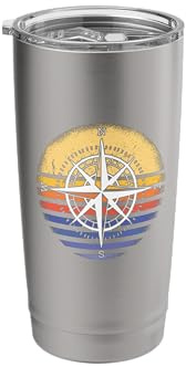 Geocacher Retro Sunset Geocaching Stainless Steel Insulated Tumbler