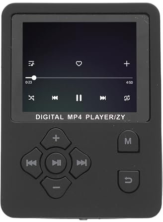 Reproductor de MP3 con Bluetooth, MP3 y MP4 Music Player con Radio FM, Grabadora de Voz y Libro de E, Reproductores de Audio Digital con Auriculares para Niños, Admite hasta 64 (Black)