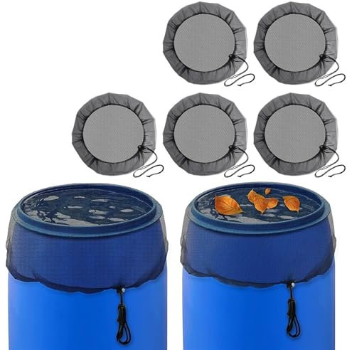 Cubierta De Red Para Barril De Lluvia Red de cubierta de malla for barriles de lluvia PE Cubos de recolección de agua Tanque Herramienta de recolección de gotas de lluvia Protección del agua. Para Bar