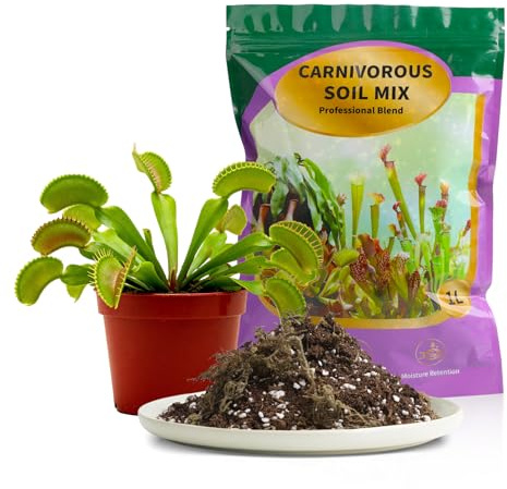 Omitgoter Premium Carnivorous Plant Soil for Venus Fly Trap Live Plants 2qt | New Upgraded Formula with High Drainage & Breathability