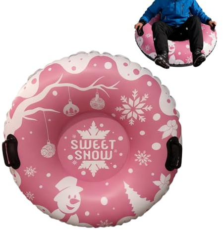 Bouées De Neige pour Adultes | Luge De Neige Gonflable De Noël | Anneau De Luge avec Poignée,pour Utilisation en Extérieur Pendant l'hiver sur Allée Chemin Piscine Plage pour