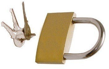 Veto 1533236 Vorhängeschloss QUALITY PRODUCT Kellerschloss Messing 25mm, Gold