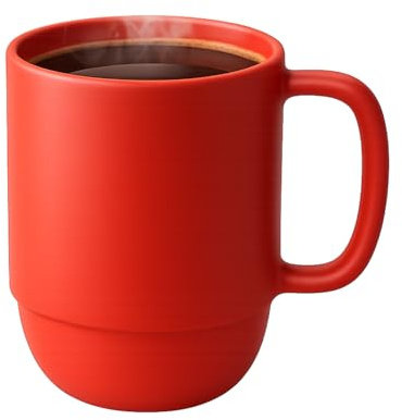Japanese Plastic Microwavable Water Mug 350ml Red #1627