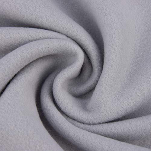 Baumwollfleece Fleece aus Baumwolle einfarbig mittelgrau 1,45m