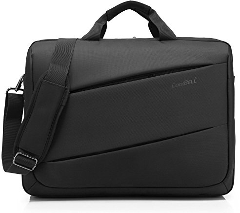 CoolBELL 17,3 Zoll Laptoptasche multifunktional Aktentasche Herren Messenger Bag mehrfach Umhängetasche Arbeitstasche Handtasche mit Schultergurt für Macbook Lenovo/Business,Schwarz