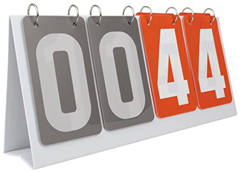 GOGO Sport Anzeigetafeln 4-Stellige Spielstand Zähler Portable Table Top Scoreboard Zähltafel für Sport 00-99