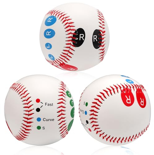 XIHIRCD Lot de 3 Entraînement de Baseball avec Placement des Doigts - Équipement pour Débutants pour Apprendre Les Prises de Pitch