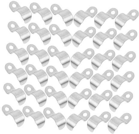 KICHOUSE 50pièces Clips De Fixation Pour Tuyaux Eau Fer Seul Côté Pour Câbles Utilisation Domestique Et Industrielle Montage Mural Simple