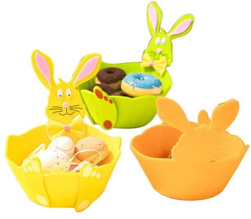 Morbido cestino pasquale | Tote Bags Egg Stuffer Party Favors Bucket - Squisite decorazioni per cestini di caramelle, sacchetti di feltro per la caccia alle uova per amanti, vacanze e amici