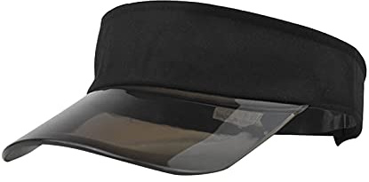 pvucpot Femmes Hommes Casquette de Protection UV en Plastique PVC Casquette Pare-Soleil avec Visières de Soleil Transparent Chapeau de Golf Casquette de Plage Chapeaux Visière