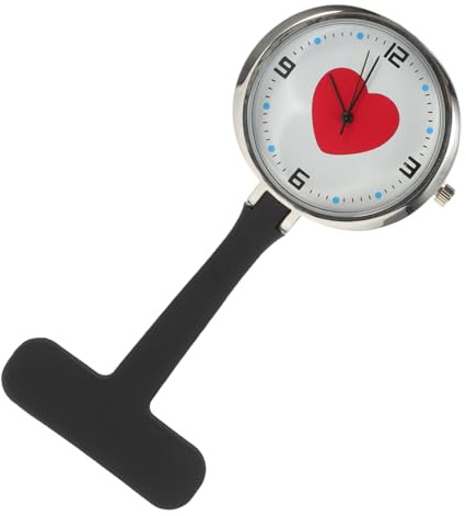 BESPORTBLE Reloj De Enfermera De Silicona Clip y Broche Reloj De Solapa para Enfermeras Diseño Simple y Elegante para Profesional