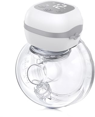 Haokoo Electric Breast Pump Wearable, Hands-Free & Ultra Quiet 40dB Portable Pump with 3 Modes & 12 Levels, Long Battery, Lightweight 201g for Working & Nursing Moms, BPA-Free
