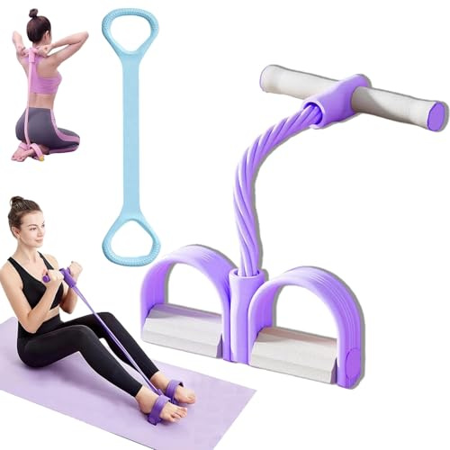 Corde de tension multifonctionnelle, 4/6 tubes de résistance à pédale, bandes de résistance avec poignée, bande de résistance, pour abdominaux, taille, bras, jambes et entraînement amincissant