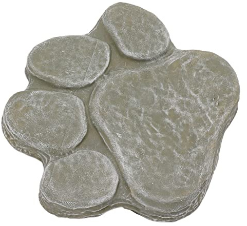 Cocoarm Pietra Commemorativa con Impronta di Zampa, Marcatore per Tomba di Cani in Resina, Pietra Commemorativa per Animali Domestici Incisa Fai-da-Te per Cortile e Giardino (Verde Muschio)