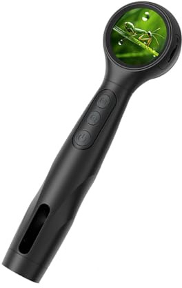 KIMISS Handheld Digital Microscope 500X for Kids - Portable 2MP 1080P Digital Microscope with 1.38 Inch IPS Screen, Ideal for Science Experiments and Educational Fun