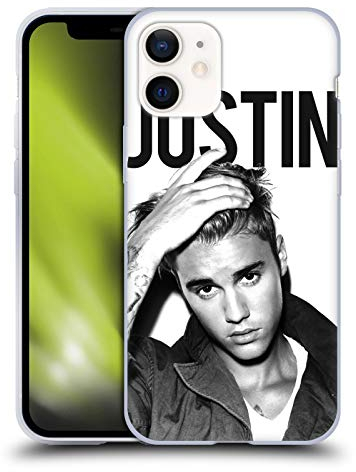 Head Case Designs Officially Licensed Justin Bieber Calendar Black And White Purpose Gel Case [Military Grade Protection] Compatible with Apple iPhone 12 Mini and Compatible with MagSafe