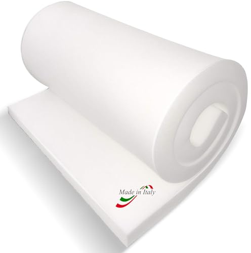 TENDEEVOLUTION Skumgummi för Stoppning Densitet 30, Tjocklek från 1 till 10 cm. Skiva 200x100 cm i Polyuretanskum för Kuddar, Dynor, Soffor (Tjocklek 8 CM)