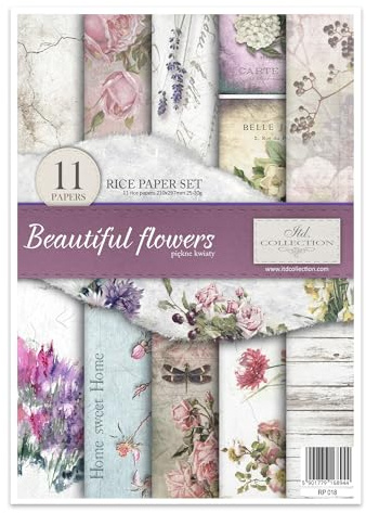 ITD Collection - Decoupage Papier A4 - Decopatch Papier 29,7 x 21 cm - Scrapbooking - Dekorpapier für DIY Alben Bullet Journals (RP018)