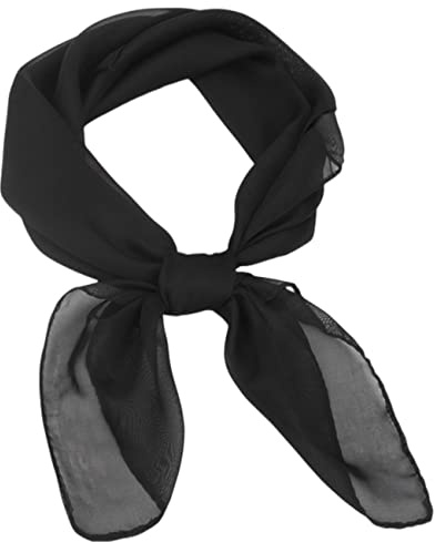 FAIRYGATE Scarf Gifts for Women Black Scarf Ladies Scarfs Chiffon Scarves Women Neck Wrap Large Headscarf Girls Headwrap Sheer A2910