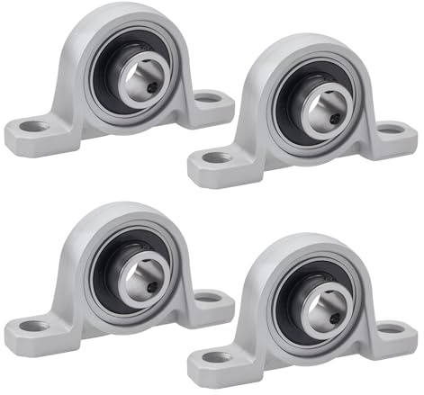 4 stycken höljslager vertikala stålager lagerbockar kullager lagerbocken våg huslager våglager för axelmaskin, 3D-skrivare (12 mm innerdiameter)