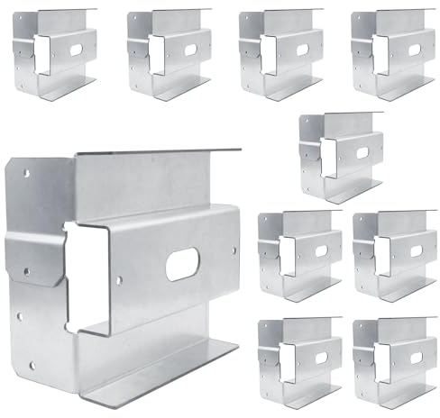 lifgarfe 10Pcs 6x6 Post Base Anchor Concrete Deck Post Bracket Fit for Deck,Patio Or Pergola