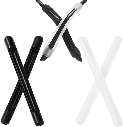 6 Paare Brillenbügel überzug,Brille Rutschstopp,Brillen Rutsch Stopper,Brillenbügel Silikon,Antirutsch Brillenbügel,Anti Rutsch Brille Ohrhaken,2 Farben (56mm×7.9mm)