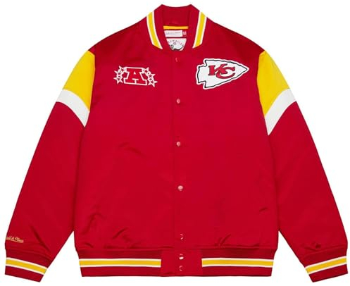 Mitchell & Ness NFL Heavyweight Satin Jacket - Kansas City Chiefs, XXL