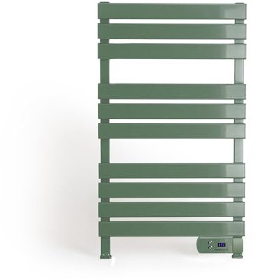 CREATE / Warm Towel 500W / Scaldasalviette Verde Salvia / 96,9x5x55 cm/per Pavimento o Parete, Timer, Schermo LCD, Basso consumo, termostato