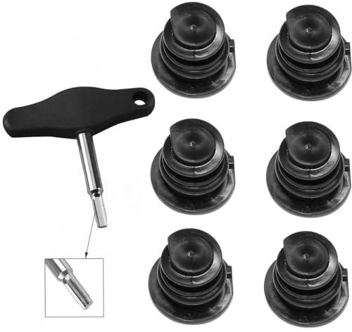 6 tornillos de tapón de drenaje de aceite de repuesto para VW Audi Seat y 1 herramienta de coche tapón de drenaje de aceite tornillo de plástico profesional herramienta de montaje de llave para Vw