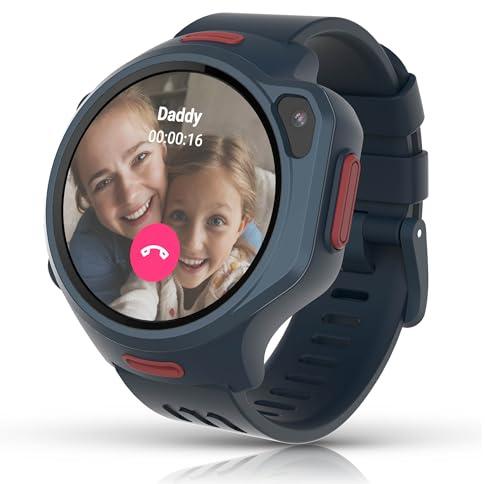 myFirst Fone R2 - Smartwatch pour Enfants (EU) avec eSIM, AMOLED, Appareil Photo Grand Angle 5 MP, GPS et contrôle Parental, avec Connexion Circulaire, à partir de 5 Ans (Couleur Fruits des Bois)