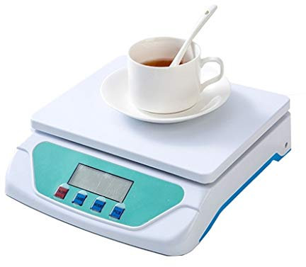 AKALNNB 22lb/10kg Digital Food Weighing Cooking Scales Larger Platform Backlight Display Electronic Scales White