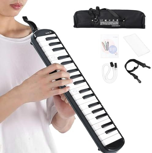 Melodica 32 Tasten - Melodica Instrument Air Keyboard Piano - 32 Tasten Keyboard Harmonium Instrument mit Tragetasche für Anfänger & Profis