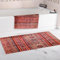 NETLINE HOME Teppich Wohnzimmer - Waschbarer - Teppich Rutsch Stop - rutschfeste Teppiche Aus Baumwolle Gewebt - Vintage Boho Teppich Für, Schlafzimmer Küche Flur Und Salon (ROT, 80X150)