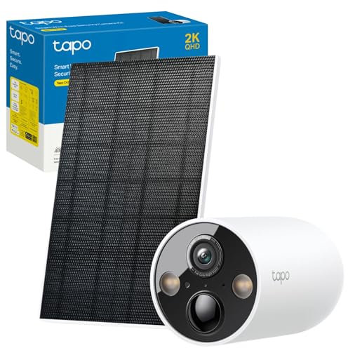 Tapo TC85 KIT 2K QHD Security Camera Outdoor Wireless with Solar Panel, 300-Day Battery Life, 150° Super-wide FOV, Colour Night Vision, No Monthly Fee, AI Detection CCTV Camera Systems