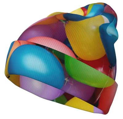 Palloncini colorati Cielo Blu Signore Caldo Cappello Lavorato A Maglia Regalo Fodera In Pile Termico Uomini Inverno Beanie Hat Cal