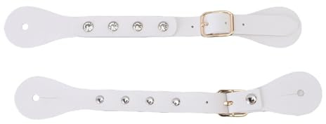 YUYTE Vintage Rhinestone Spur Straps Syntetiskt Läder Bootsremmar för