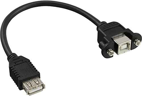 InLine 33441F USB 2.0 Adapterkabel, Buchse A auf Einbaubuchse B, 0,2m