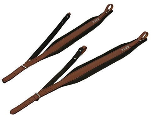 D'Luca DSG-BNLBNV Pro SG Series Genuine Leather Accordion Straps, Brown/Brown