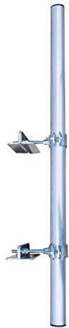 Premium X Klemmhalter mit Schelle 100cm Ø 40mm ALU Mast SAT Geländerhalter Geländerklemmhalterung Antenne Zaunhalter Balkon-Streben universal Halterung Geländerbefestigung