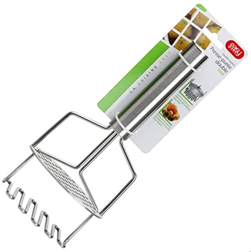 COOK CONCEPT Easy Make KU6259 Presse purée Double Manuel INOX Argent 10,50 x 8,50 x 24,70 cm