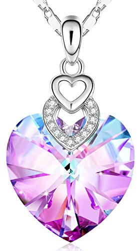 SUE'S SECRET Heart Crystal Pendant Necklace in Gift Box Friend Gift Anniversary Birthday Mother's Day Jewelry for Mom Wife Girlfriend