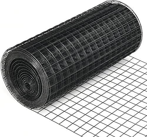 Fencer Wire 16 Gauge Hardware Cloth, Black Vinyl Coated Welded Wire Mesh, Chicken Coop Wire Fence, 1.5 inch x 1.5 inch Grid (2 ft. x 100 ft.)