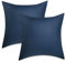 Bedsure Kissenbezug 80x80 2er Set - 100% Baumwolle Kopfkissenbezug 80x80, Kissenbezüge mit Reißverschluss, Oeko-TEX, Kissenhülle - Weich Atmungsaktiv und Langlebig für Bett Sofa, Blau